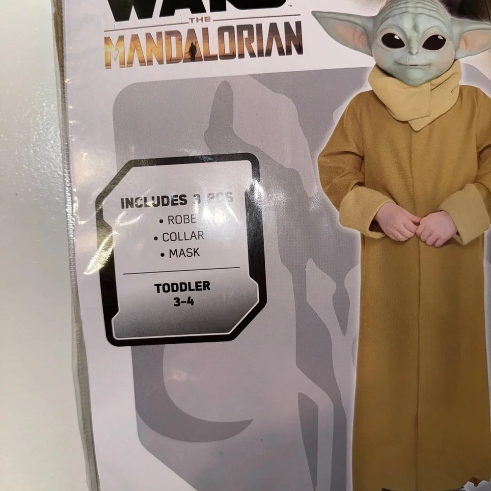 Star Wars Grogu Mandalorian Kids Costume NWT toddler 3/4 - Picture 4 of 5